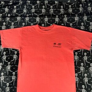 RARE - Vintage - Kawasaki Red/Salmon Short Sleeve Single Stitch Made in USA Tee